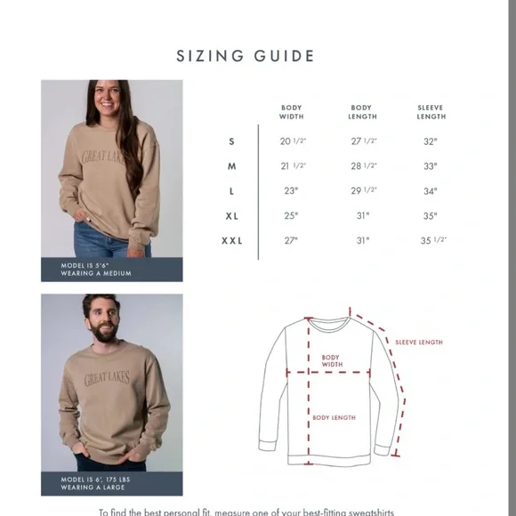 Great Lakes Collection weathered crew sweatshirt - Picture 6 of 8